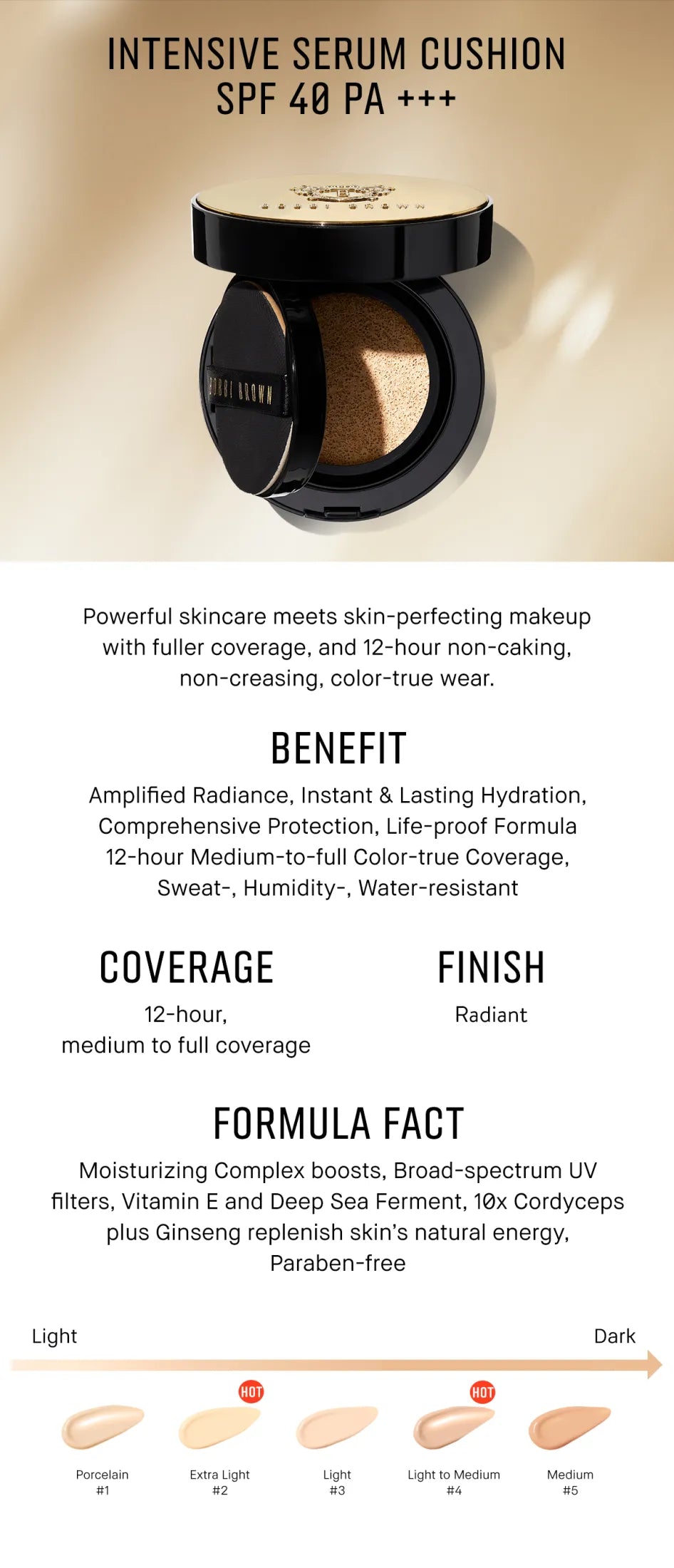 Bobbi Brown Intensive Skin Serum Cushion Foundation SPF 40/ PA +++ 12g