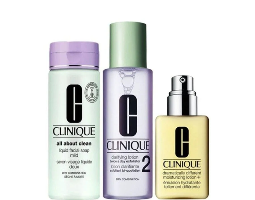 Clinique 3pcs Daily Skin Care Set 200ml+200ml+125ml