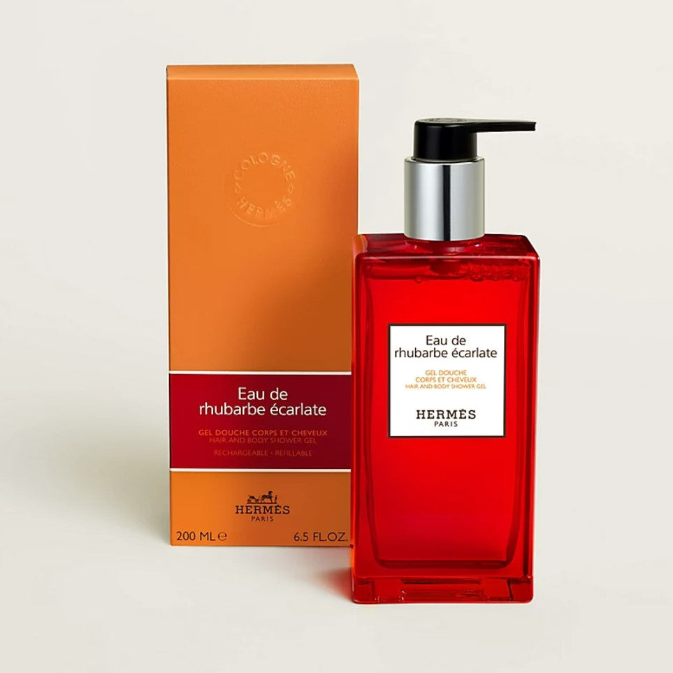 HERMÈS Eau de citron noir / Eau d’orange verte/ Eau de rhubarbe ecarlate hair and body shower gel 200ml