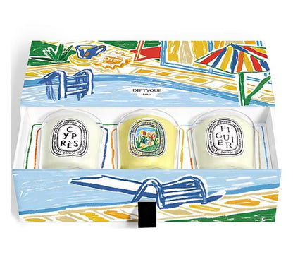 Diptyque Mini Candle 3-Piece Gift Set (Cypres, Figuier, and Citronnelle) 70g x 3/ Diptyque Citronnelle Scented Candle 190g