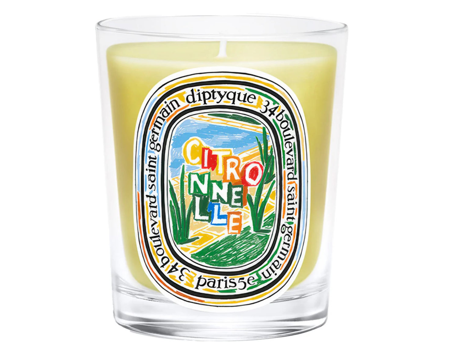 Diptyque Mini Candle 3-Piece Gift Set (Cypres, Figuier, and Citronnelle) 70g x 3/ Diptyque Citronnelle Scented Candle 190g
