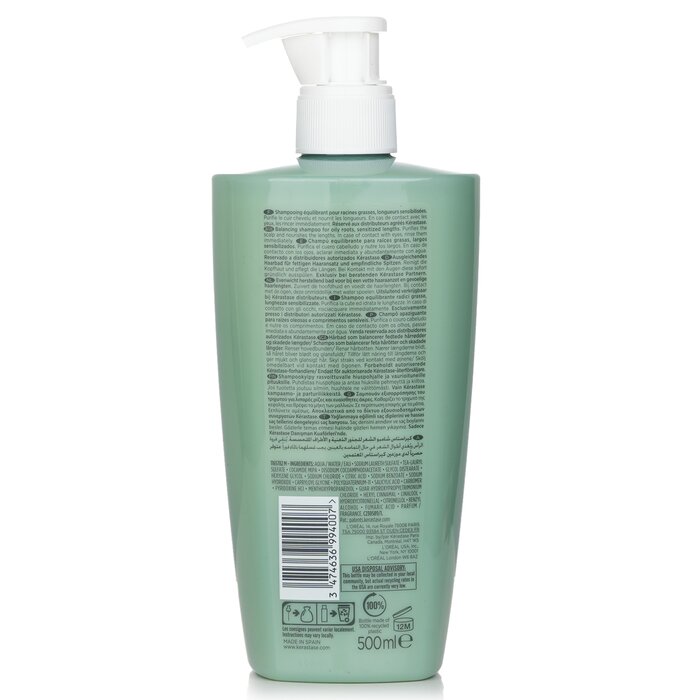 Kerastase Specifique Bain Divalent Balancing Shampoo (Oily Roots, Sensitized Lengths) 500ml