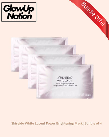 Shiseido White Lucent Power Brightening Mask, Bundle of 4