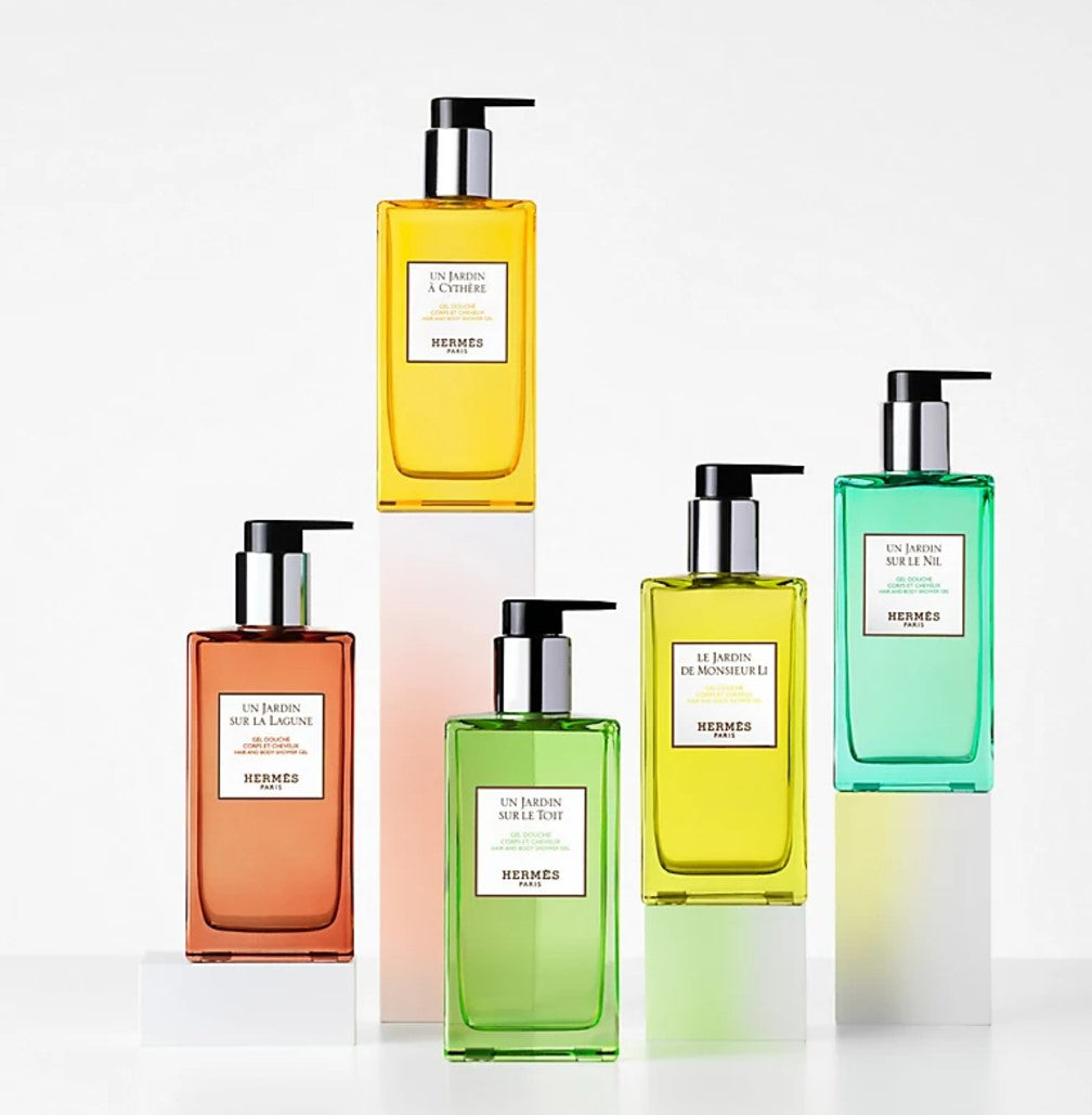 Hermes Le Jardin de Monsieur Li/ Un Jardin Sur le Nil Hair and body shower gel 200ml/  Hermes Un Jardin sur la Lagune Moisturizing body lotion 200ml