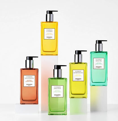 Hermes Le Jardin de Monsieur Li/ Un Jardin Sur le Nil Hair and body shower gel 200ml/  Hermes Un Jardin sur la Lagune Moisturizing body lotion 200ml